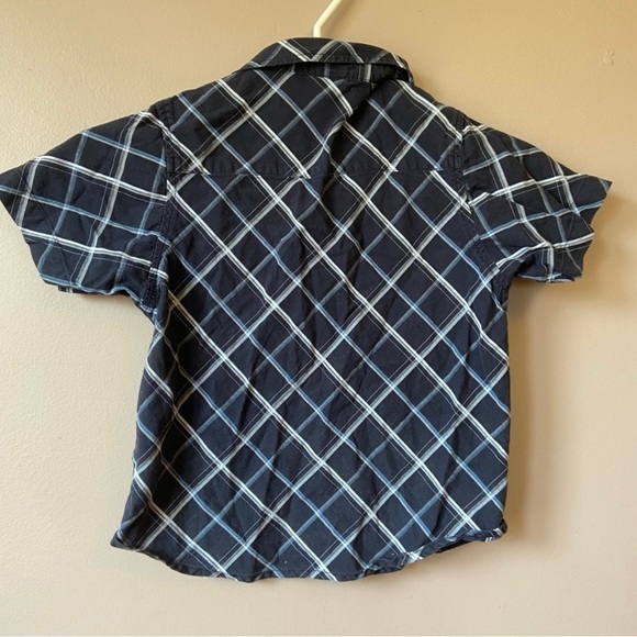 next Boys Navy Blue Short Sleeve Button Up Shirt - Picture 7 of 7